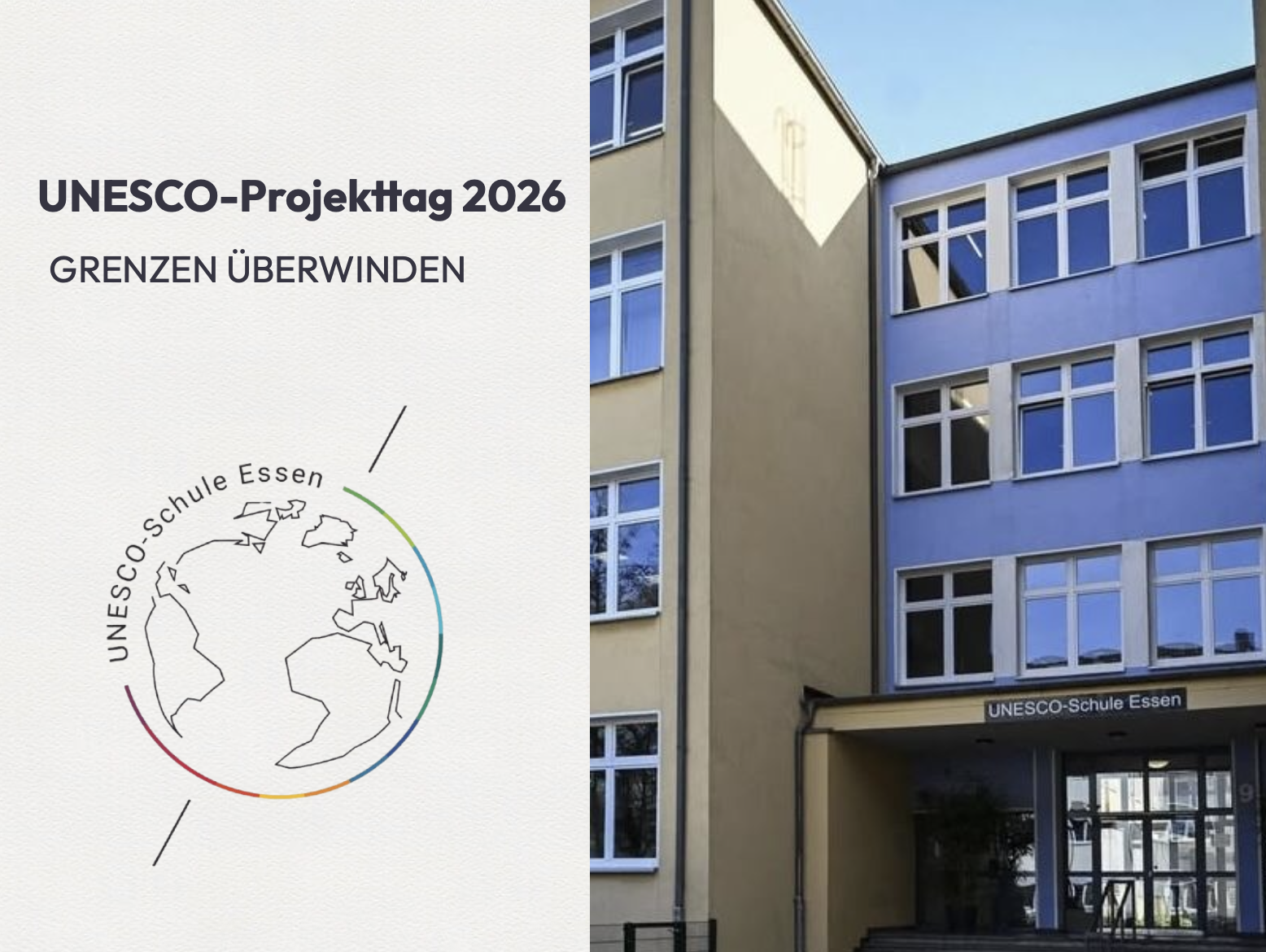Schülerinnen und Schüler bei einer Ausstellung zum UNESCO-Projekttag